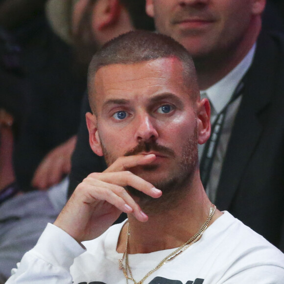 Matt Pokora (M. Pokora) - People au match de basket "ASVEL vs Boulogne Levallois Metropolitans" lors de la première demi-finale de Leaders Cup à la "Disney Events Arena" de Marne-la-Vallée, le 15 février 2020. Les Metropolitans de Boulogne-Levallois ont battu Cholet 82 à 74. © Gwendoline Le Goff / Panoramic / Bestimage