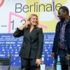Virginie Efira, Omar Sy à la conférence de presse du film "Police Night Shift" lors de la 70ème édition du festival international du film de Berlin (La Berlinale 2020), le 28 février 2020.