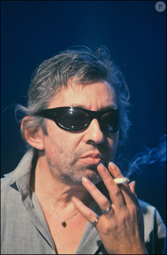 Serge Gainsbourg dans l'émission "Sacrée soirée". 1987.