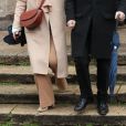 Daniela Lumbroso et son mari Eric Ghebali - Sorties des obsèques d'Hervé Bourges en l'église Saint-Eustache à Paris le 2 mars 2020.