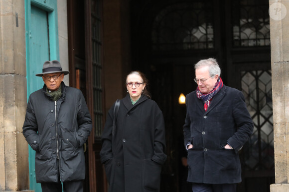 Delphine Ernotte - Sorties des obsèques d'Hervé Bourges en l'église Saint-Eustache à Paris le 2 mars 2020.
