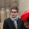 Mathieu Gallet - Sorties des obsèques d'Hervé Bourges en l'église Saint-Eustache à Paris le 2 mars 2020