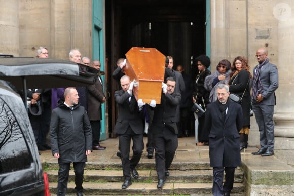 - Sorties des obsèques d'Hervé Bourges en l'église Saint-Eustache à Paris le 2 mars 2020.