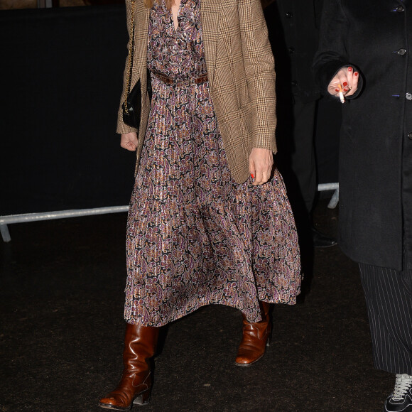 Emmanuelle Seigner - Arrivées au défilé de mode prêt-à-porter automne-hiver 2020/2021 Céline à Paris le 28 février 2020. © Veeren Ramsamy - Christophe Clovis / Bestimage