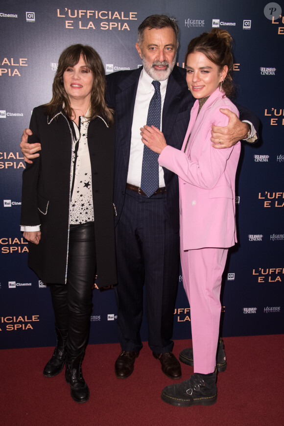 Emmanuelle Seigner, Luca Barbareschi, Morgane Polanski - Photocall du film "J'accuse" à Rome. Le 18 novembre 2019