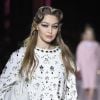 Gigi Hadid - Défilé Miu Miu collection prêt-à-porter Automne/Hiver 2020-2021 lors de la Fashion Week à Paris, le 3 mars 2020.