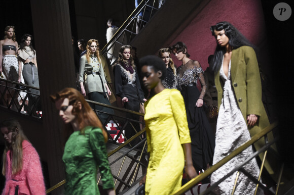 Défilé Miu Miu collection prêt-à-porter Automne/Hiver 2020-2021 lors de la Fashion Week à Paris, le 3 mars 2020.