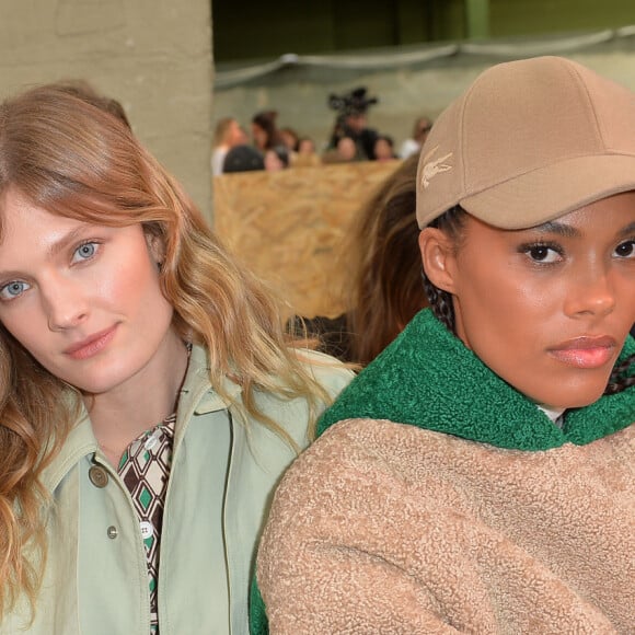 Liya Kebede, Constance Jablonski et Tina Kunakey (Cassel) assistent au défilé Lacoste, collection prêt-à-porter automne-hiver 2020-2021 au Tennis Club de Paris. Paris, le 3 mars 2020. © Veeren Ramsamy-Christophe Clovis /Bestimage