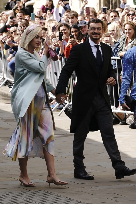 Katy Perry et son fiancé Orlando Bloom - Les invités arrivent au mariage de E. Goulding et C.Jopling en la cathédrale d'York, le 31 août 2019