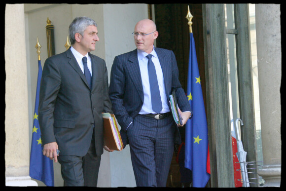 Hervé Morin et Bernard Laporte - Conseil des ministres du 26 septembre 2008 au palais de l'Elysée.
 