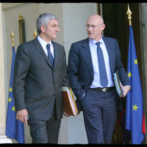 Hervé Morin et Bernard Laporte - Conseil des ministres du 26 septembre 2008 au palais de l'Elysée.
 