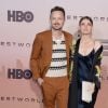Aaron Paul et sa femme Lauren Parsekian assistent à la projection de la saison 3 de la série "Westworld" au TCL Chinese Theatre. Los Angeles, le 5 mars 2020.