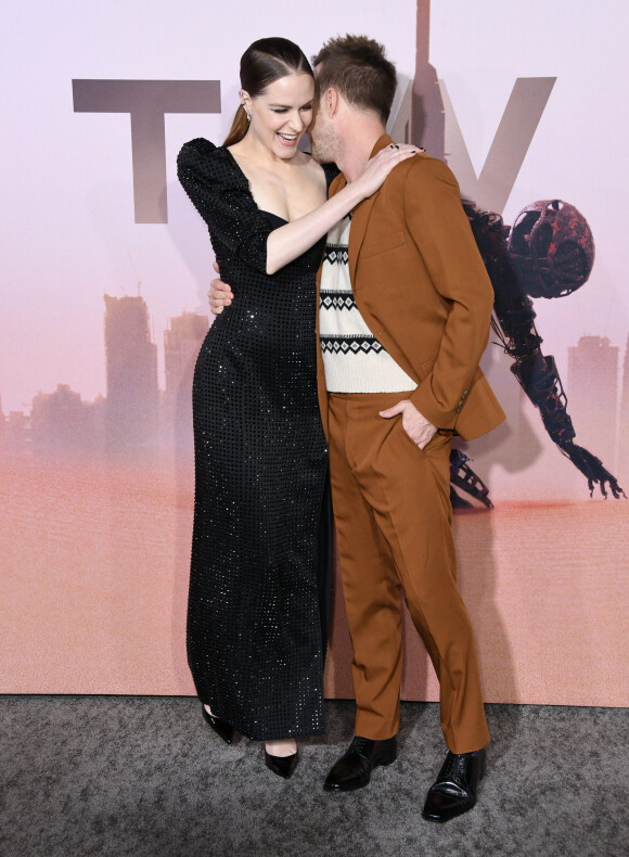 Evan Rachel Wood et Aaron Paul assistent à la projection de la saison 3 de la série "Westworld" au TCL Chinese Theatre. Los Angeles, le 5 mars 2020.