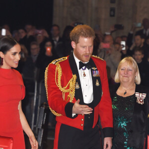 Le prince Harry, duc de Sussex, et Meghan Markle, duchesse de Sussex, assistent au festival de musique de Mountbatten au Royal Albert Hall de Londres, Royaume Uni, le 7 mars 2020.