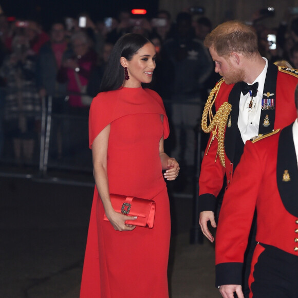 Le prince Harry, duc de Sussex, et Meghan Markle, duchesse de Sussex, assistent au festival de musique de Mountbatten au Royal Albert Hall de Londres, Royaume Uni, le 7 mars 2020.