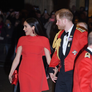 Le prince Harry, duc de Sussex, et Meghan Markle, duchesse de Sussex, assistent au festival de musique de Mountbatten au Royal Albert Hall de Londres, Royaume Uni, le 7 mars 2020.