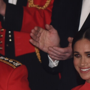 Le prince Harry, duc de Sussex, et Meghan Markle, duchesse de Sussex, assistent au festival de musique de Mountbatten au Royal Albert Hall de Londres, Royaume Uni, le 7 mars 2020.