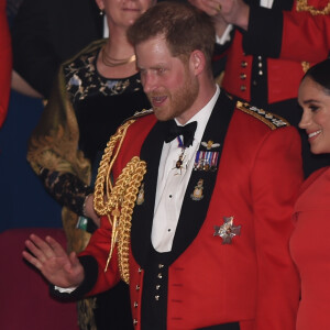 Le prince Harry, duc de Sussex, et Meghan Markle, duchesse de Sussex, assistent au festival de musique de Mountbatten au Royal Albert Hall de Londres, Royaume Uni, le 7 mars 2020.