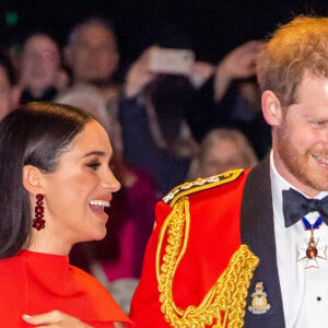 Le prince Harry, duc de Sussex, et Meghan Markle, duchesse de Sussex, assistent au festival de musique de Mountbatten au Royal Albert Hall de Londres, Royaume Uni, le 7 mars 2020. @Splash/ABACAPRESS.COM