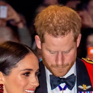 Le prince Harry, duc de Sussex, et Meghan Markle, duchesse de Sussex, assistent au festival de musique de Mountbatten au Royal Albert Hall de Londres, Royaume Uni, le 7 mars 2020.