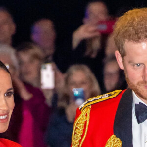 Le prince Harry, duc de Sussex, et Meghan Markle, duchesse de Sussex, assistent au festival de musique de Mountbatten au Royal Albert Hall de Londres, Royaume Uni, le 7 mars 2020.