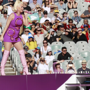 Katy Perry, enceinte, chante pour la finale du ICC Women T20 Cricket World Cup à Melbourne, Australie le 8 mars 2020. - Melbourne, Australia -