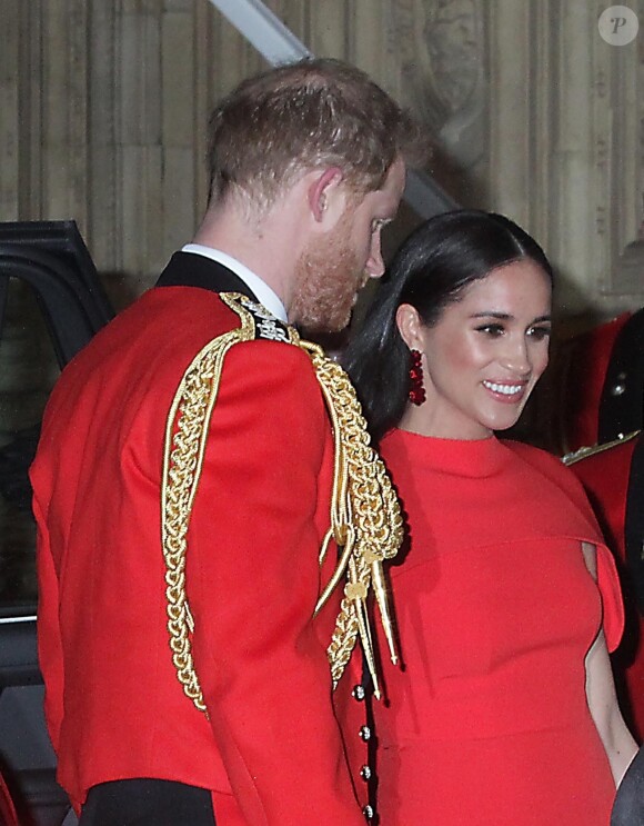 Le prince Harry, duc de Sussex, et Meghan Markle, duchesse de Sussex assistent au festival de musique de Mountbatten au Royal Albert Hall de Londres, Royaume Uni, le 7 mars 2020.