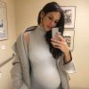 Nicole Trunfio, enceinte de son troisième enfant. Février 2020.