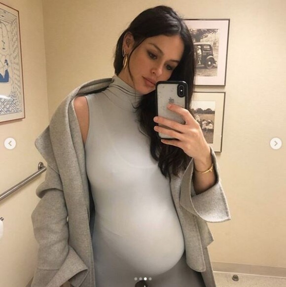 Nicole Trunfio, enceinte de son troisième enfant. Février 2020.