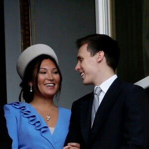 Marie Chevallier et son mari Louis Ducruet - La famille princière de Monaco lors de la Fête nationale monégasque à Monaco. Le 19 novembre 2019 © Dylan Meiffret / Nice Matin / Bestimage