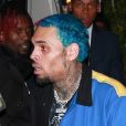 Exclusif - Chris Brown quitte la soirée pre-Grammy chez P. Diddy dans le quartier de Beverly Hills à Los Angeles, le 26 janvier 2020