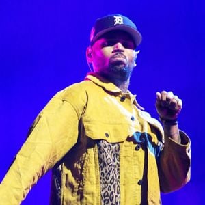 Chris Brown en concert pendant la tournée 'Indigoat' à Oakland en Californie, le 16 octobre 2019.