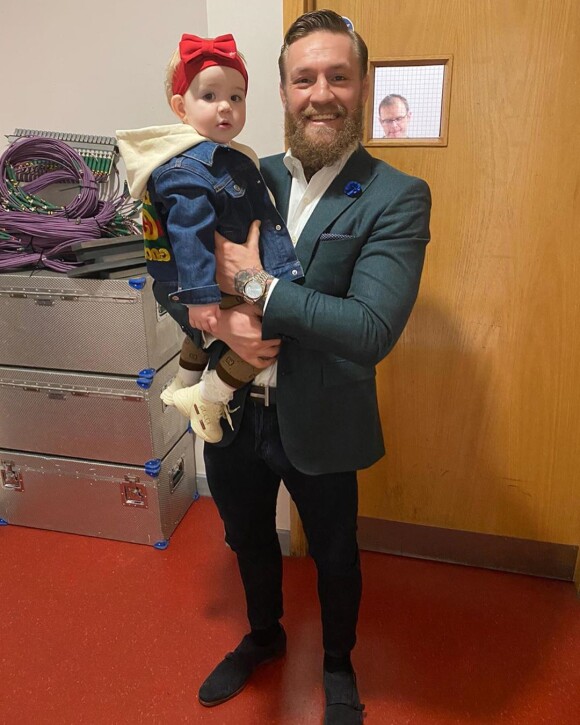 Conor McGregor avec sa fille Croia en mars 2020 à Dublin, photo Instagram