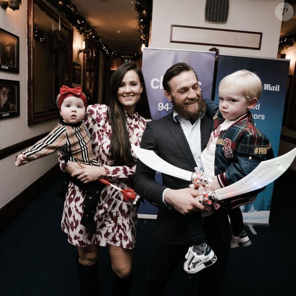 Conor McGregor, sa compagne Dee et leurs enfants Conor Jr. et Croia, photo Instagram décembre 2019