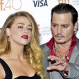 Amber Heard et Johnny Depp - Photocall du film "Black Mass" durant le 72e Festival du film international de Venise. Le 14 septembre 2015. @Nathan Denette/The Canadian Press/ABACAPRESS.COM
