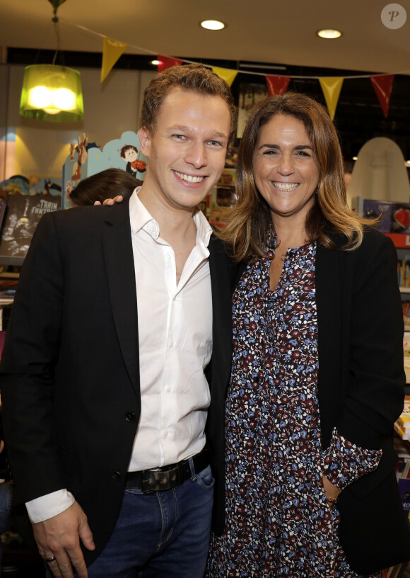 Exclusif - Damien Canivez, Valérie Bénaïm - Sortie livre de Valérie Bénaïm à la librairie Eyrolles à Paris le 13 octobre 2019. © Cédric Perrin /Bestimage