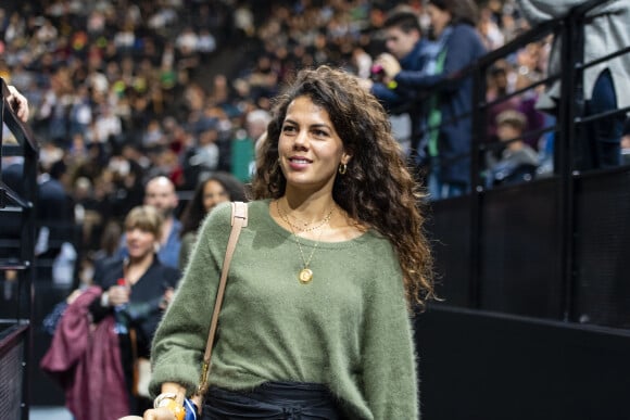 Noura El Shwekh (la femme de Tsonga) assiste au match "Jo-Wilfried Tsonga - Matteo Berrettini (6/4-6/3)" lors du tournoi Rolex Paris Masters 2019, le 30 octobre 2019. © Perusseau-Veeren/Bestimage