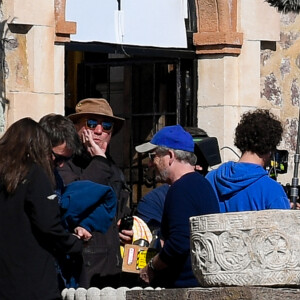 Exclusif - Romain Duris et Virginie Efira sur le tournage du film En attendant Bojangles au Château de la Napoule à Mandelieu-la-Napoule le 26 février 2020