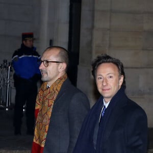 Stéphane Bern et Lionel Bounoua - Le grand-duc et la grande-duchesse de Luxembourg assistent au Dîner d'Etat, au Palais présidentiel de l'Elysée, offert par le président de la République française et sa femme la Première Dame à l'occasion d'une Visite d'Etat en France à Paris, France, le 19 mars 2018. © Jacovides-Moreau/Bestimage