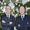 Stéphane Bern et Lionel Bounoua - Photocall de la 16ème soirée Sidaction dans la salle de réception du Pavillon d'Armenonville à Paris, France, le 26 janvier 2018. © Olivier Borde/Bestimage