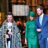 Meghan Markle, duchesse de Sussex, et le prince Harry, duc de Sussex - La famille royale d'Angleterre à la sortie de la cérémonie du Commonwealth en l'abbaye de Westminster à Londres. Le 9 mars 2020 09/03/2020 - Londres