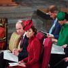 Le prince William, duc de Cambridge, et Kate Catherine Middleton, duchesse de Cambridge, le prince Harry, duc de Sussex, Meghan Markle, duchesse de Sussex et la comtesse Sophie de Wessex - La famille royale d'Angleterre lors de la cérémonie du Commonwealth en l'abbaye de Westminster à Londres. Le 9 mars 2020