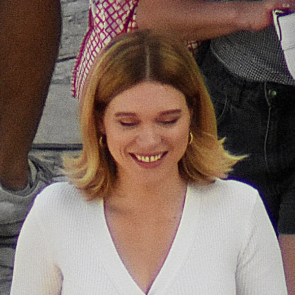 Léa Seydoux sur le tournage du nouvel opus de James Bond, "No time to die" en Italie, le 15 septembre 2019.