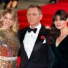 Léa Seydoux, Daniel Craig et Monica Bellucci lors de la première mondiale du film "007 Spectre", le nouveau James Bond au royal Albert Hall à Londres, le 26 octobre 2015.