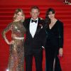 Léa Seydoux, Daniel Craig et Monica Bellucci - Première mondiale de James Bond "Spectre" au Royal Albert Hall à Londres le 26 octobre 2015.