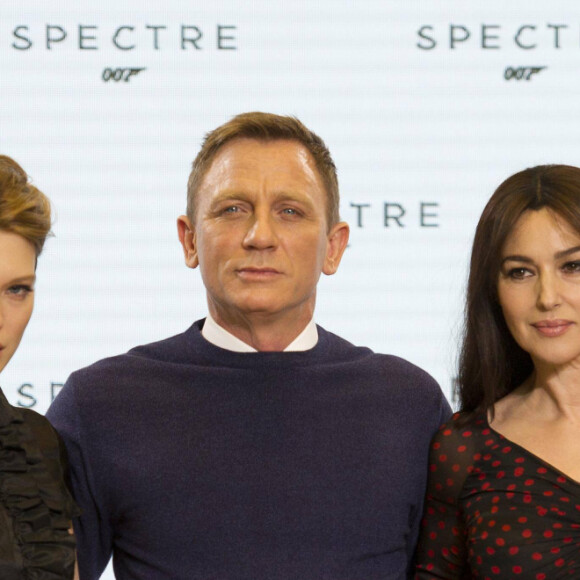 Naomie Harris, Léa Seydoux, Daniel Craig, Monica Bellucci et Christoph Waltz - Photocall avec les acteurs de la 24ème production du nouveau film de James Bond à Pinewood. Le 4 décembre 2014