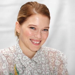 Léa Seydoux en conférence de presse pour le prochain James Bond "Spectre" à l'hôtel Corinthia de Londres le 23 octobre 2015.