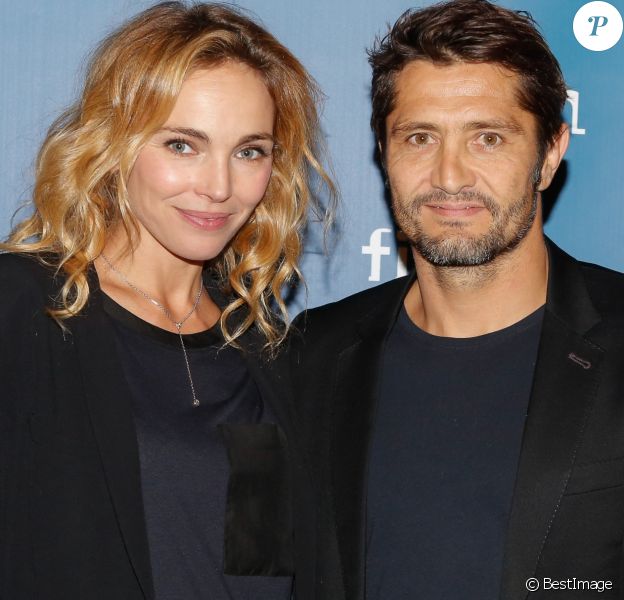 Exclusif - Bixente Lizarazu et sa compagne Claire Keim - Soirée annuelle de la FIDH (Fédération Internationale des ligues de Droits de l'Homme) à l'Hôtel de Ville à Paris, le 8 décembre 2014.