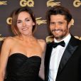 Bixente Lizarazu et son amie Claire Keim - Soiree GQ ' l'Homme de l'Annee 2012' au Musee d' Orsay a Paris le 16 Janvier 2013.