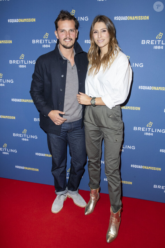 Laury Thilleman (Miss France 2011) et son fiancé Juan Arbelaez lors de la soirée de réouverture de la boutique "Breitling", située rue de la Paix. Paris, le 3 octobre 2019. © Olivier Borde/Bestimage